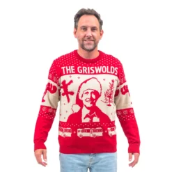 Christmas Vacation The Griswold's Threshold Of Hell Clark Santa Hat Ugly Christmas Sweater