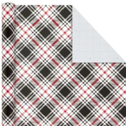 Hallmark Classic Plaids 4-Pack Wrapping Paper Assortment, 120 Sq. Ft. -Hallmark Shop Classic Plaids Christmas Wrapping Paper Assortment 5JXW1040 04