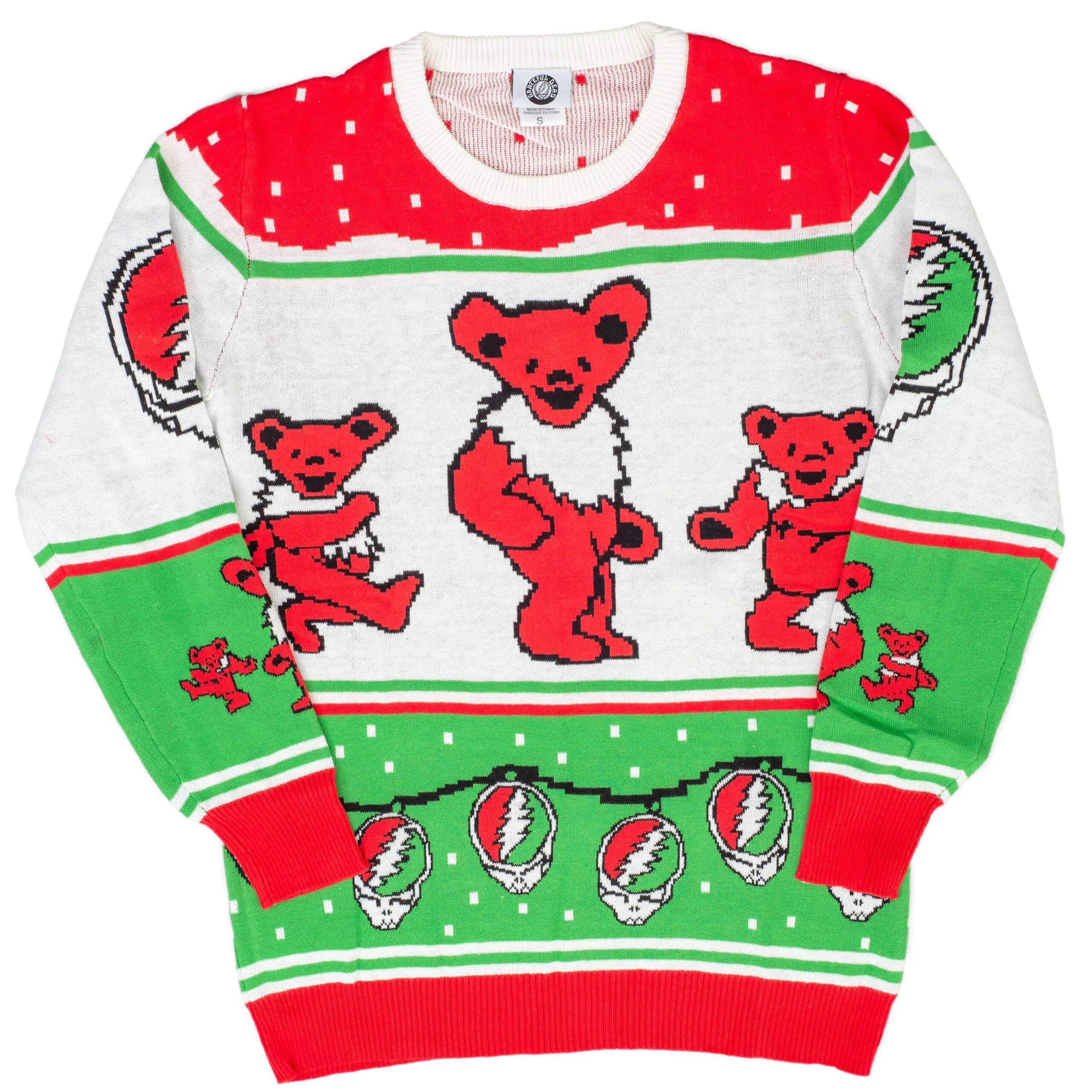 Classic Grateful Dead Dancing Bears Ugly Christmas Sweater 4 Classic Grateful Dead Dancing Bears Ugly Christmas Sweater - Image 4