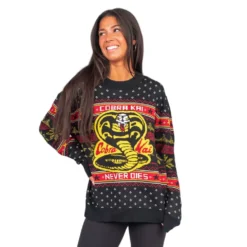 Cobra Kai Never Dies Sweater -Hallmark Shop CobraKaiNeverDiesSweater 013