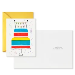 Hallmark Colorful Assorted Birthday Cards With Pouch And Pen, Pack Of 10 -Hallmark Shop Colorful Assorted Birthday Cards With Pouch and Pen 1SOM3848 06