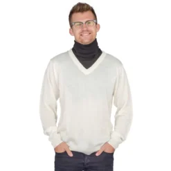 Crazy Cousin Eddie V-Neck Sweater With Black Dickey