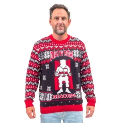 Death Row Records Inmate Fair Isle Adult Ugly Christmas Sweater -Hallmark Shop DeathRowInmateFairIsleAdultSweater DJSM2887TV InmateSweater 9297