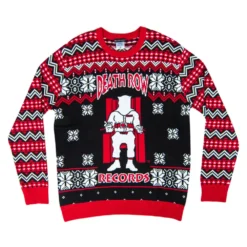 Death Row Records Inmate Fair Isle Adult Ugly Christmas Sweater -Hallmark Shop DeathRowRecordsInmateFairIsleAdultUglyChristmasSweater DJSM2887TV InmateSweater 2543