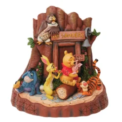 Enesco Jim Shore Disney Winnie The Pooh Carved By Heart Scene, 7.48"