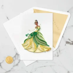 Hallmark Disney The Princess And The Frog Tiana Happy Wish Quilled Paper Handmade Card 12 Hallmark Disney The Princess And The Frog Tiana Happy Wish Quilled Paper Handmade Card -Hallmark Shop Disney Princess and the Frog Tiana Quilled Paper Card 1299LAD2855 05