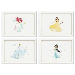 Hallmark Disney Princess Assorted Boxed Blank Note Cards Multipack, Pack Of 24