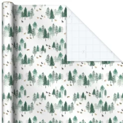 Hallmark Elegant Evergreens 2-Pack Holiday Wrapping Paper, 150 Sq. Ft. 12 Hallmark Elegant Evergreens 2-Pack Holiday Wrapping Paper, 150 Sq. Ft. -Hallmark Shop Elegant Evergreens Holiday Wrapping Paper 5JXW1203 06