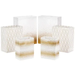 Hallmark Elegant Gold Assorted Sizes 6-Pack Gift Bags