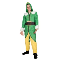 Buddy The Elf Costume Pajamas Union Jumpsuit
