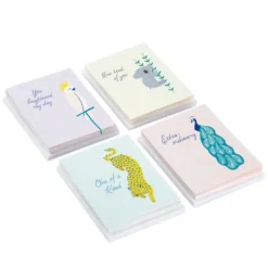 Hallmark Exotic Animals Assorted Blank Thank-You Notes, Pack Of 48