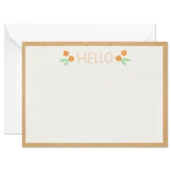 Hallmark Ivory Floral Flat Note Cards In Caddy, Box Of 40 9 Hallmark Ivory Floral Flat Note Cards In Caddy, Box Of 40 -Hallmark Shop Floral SinglePanel Note Cards With Caddy 3CNT5048 03