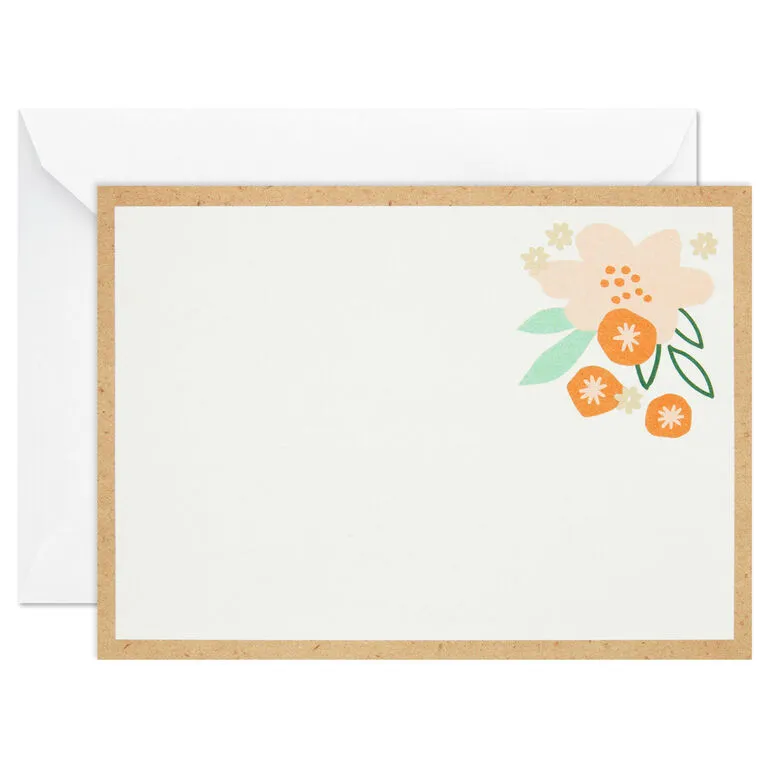 Hallmark Ivory Floral Flat Note Cards In Caddy, Box Of 40 4 Hallmark Ivory Floral Flat Note Cards In Caddy, Box Of 40 - Image 4