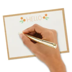 Hallmark Ivory Floral Flat Note Cards In Caddy, Box Of 40 12 Hallmark Ivory Floral Flat Note Cards In Caddy, Box Of 40 -Hallmark Shop Floral SinglePanel Note Cards With Caddy 3CNT5048 06