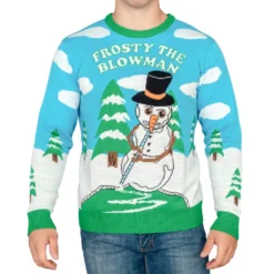 Frosty The Blowman Snowman Ugly Christmas Sweater -Hallmark Shop FrostytheBlowmanSnowmanUglyChristmasSweater UglySweater FrostyBlowman 34