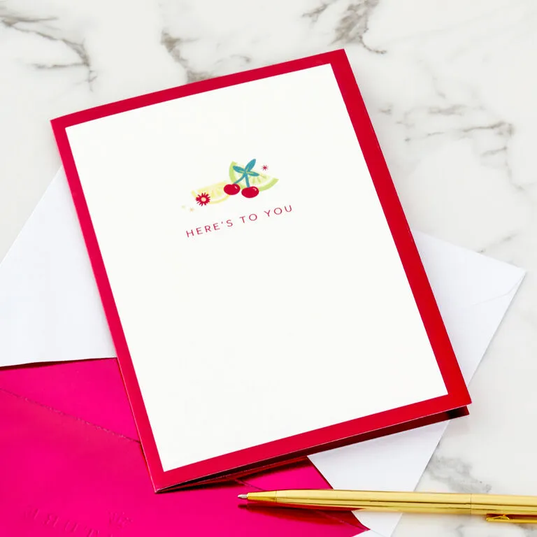 Hallmark Here's To You Cocktail Toast 3D Pop-Up Card 7 Hallmark Here's To You Cocktail Toast 3D Pop-Up Card - Image 7