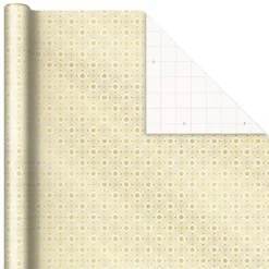 Hallmark Gold And Green 3-Pack Christmas Wrapping Paper Assortment, 120 Sq. Ft. -Hallmark Shop Gold and Green Assortment Christmas Gift Wrap 5JXW1204 07