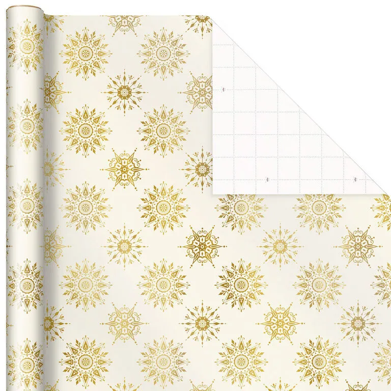 Hallmark Gold And White 6-Pack Holiday Wrapping Paper Assortment, 180 Sq. Ft. 5 Hallmark Gold And White 6-Pack Holiday Wrapping Paper Assortment, 180 Sq. Ft. - Image 5