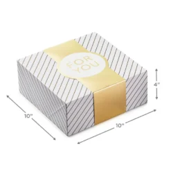 Hallmark 10" Gold And White Striped 2-Pack Gift Boxes With Bands -Hallmark Shop Gold and White Striped 2Pack Gift Boxes With Bands 5EBC1226 04