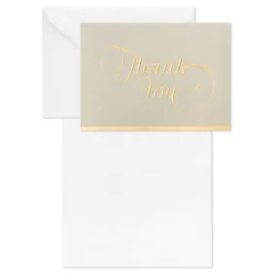 Hallmark Gray And Gold Bulk Blank Thank-You Notes, Pack Of 50 -Hallmark Shop Gray and Gold Bulk Blank ThankYou Notes Multipack 3THK2522 03