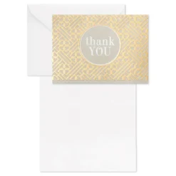 Hallmark Gray And Gold Bulk Blank Thank-You Notes, Pack Of 50 -Hallmark Shop Gray and Gold Bulk Blank ThankYou Notes Multipack 3THK2522 04