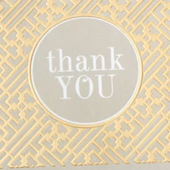 Hallmark Gray And Gold Bulk Blank Thank-You Notes, Pack Of 50 -Hallmark Shop Gray and Gold Bulk Blank ThankYou Notes Multipack 3THK2522 05