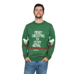 Green Filthy Animal Ugly Christmas Sweater -Hallmark Shop GreenFilthyAnimalUglyChristmasSweater uglysweater17green 108