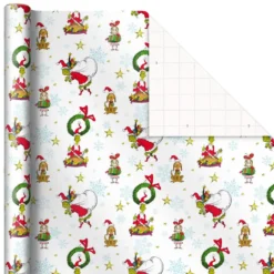 Hallmark Dr. Seuss™ Grinch 3-Pack Christmas Wrapping Paper Assortment, 105 Sq. Ft. 11 Hallmark Dr. Seuss™ Grinch 3-Pack Christmas Wrapping Paper Assortment, 105 Sq. Ft. -Hallmark Shop Grinch 3Pack Christmas Wrapping Paper 5JXW1211 05