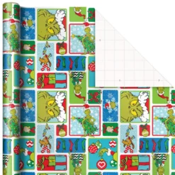 Hallmark Dr. Seuss™ Grinch 3-Pack Christmas Wrapping Paper Assortment, 105 Sq. Ft. 12 Hallmark Dr. Seuss™ Grinch 3-Pack Christmas Wrapping Paper Assortment, 105 Sq. Ft. -Hallmark Shop Grinch 3Pack Christmas Wrapping Paper 5JXW1211 06