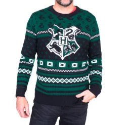 Harry Potter Slytherin Xmas Patterns Ugly Christmas Sweater -Hallmark Shop HarryPotterSlytherinUglyChristmasSweater WRHP0L5 SlytherinSweater 527