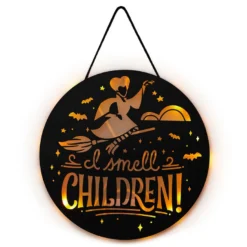 Hallmark Disney Hocus Pocus I Smell Children Porch Decor With Light -Hallmark Shop Hocus Pocus LightUp Metal Door Sign 1HGN1526 04