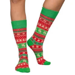 Humping Reindeer Adult Ugly Christmas Socks Red And Green -Hallmark Shop Humping Reindeer Adult Ugly Christmas Socks Red and Green 2