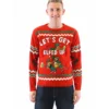 Let's Get Elfed Up Drunken Elves Ugly Christmas Sweater
