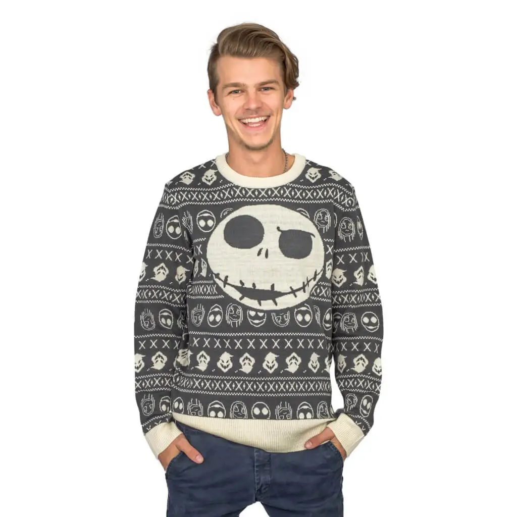 Jack Sally The Nightmare Before Christmas Ugly Christmas Sweater 3 Jack Sally The Nightmare Before Christmas Ugly Christmas Sweater - Image 3