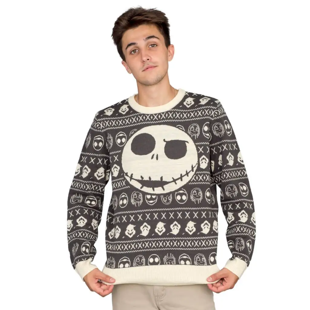 Jack Sally The Nightmare Before Christmas Ugly Christmas Sweater 1 Jack Sally The Nightmare Before Christmas Ugly Christmas Sweater
