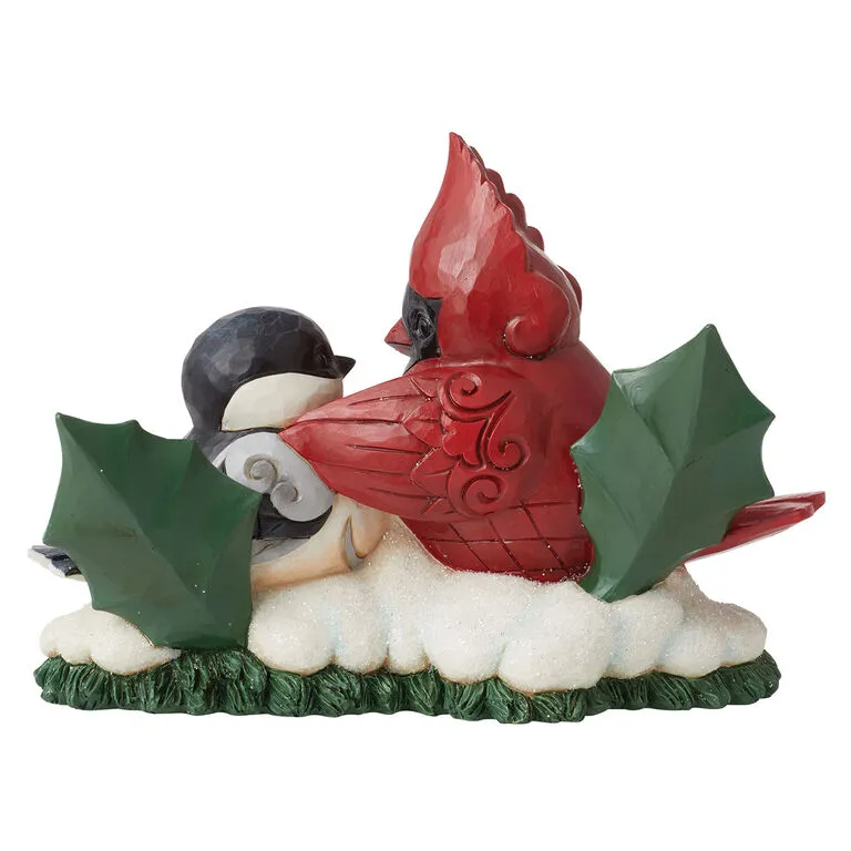 Enesco Jim Shore Highland Glen Cardinal And Chickadee Figurine, 4.33" 2 Enesco Jim Shore Highland Glen Cardinal And Chickadee Figurine, 4.33" - Image 2