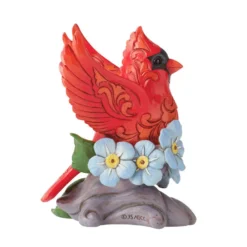 Enesco Jim Shore Caring Cardinal Forget-Me-Not Figurine, 4.8" -Hallmark Shop Jim Shore Caring Cardinal ForgetMeNot Figurine 6009698 02