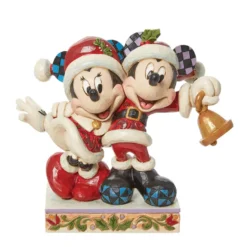 Enesco Jim Shore Disney Mickey And Minnie Santas Figurine, 6.69"