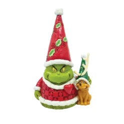 Enesco Jim Shore Grinch And Max Gnome Figurine, 6.5"