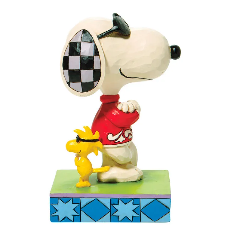 Enesco Jim Shore Peanuts Joe Cool & Woodstock Figurine, 5" 1 Enesco Jim Shore Peanuts Joe Cool & Woodstock Figurine, 5"