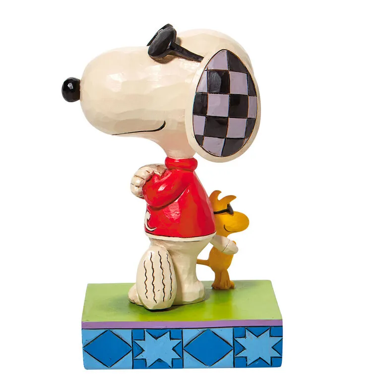 Enesco Jim Shore Peanuts Joe Cool & Woodstock Figurine, 5" 2 Enesco Jim Shore Peanuts Joe Cool & Woodstock Figurine, 5" - Image 2