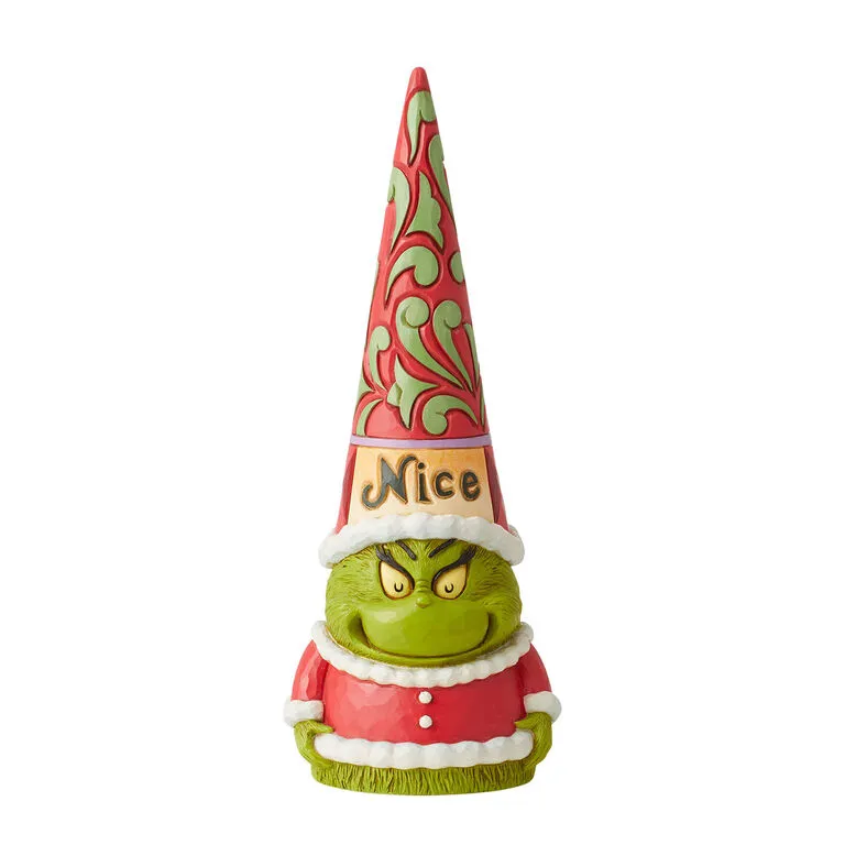 Enesco Jim Shore Dr. Seuss Naughty/Nice Grinch Gnome Figurine, 8.19" 1 Enesco Jim Shore Dr. Seuss Naughty/Nice Grinch Gnome Figurine, 8.19"