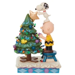 Enesco Jim Shore Peanuts Finishing Touches Charlie Brown & Snoopy Figurine, 8.4"