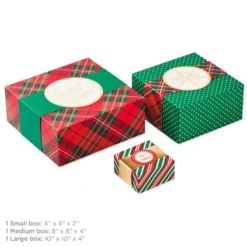 Hallmark Joy To You 3-Pack Christmas Gift Boxes, Assorted Sizes And Designs -Hallmark Shop Joy to You Assorted Christmas Gift Boxes 55XBC1128 03