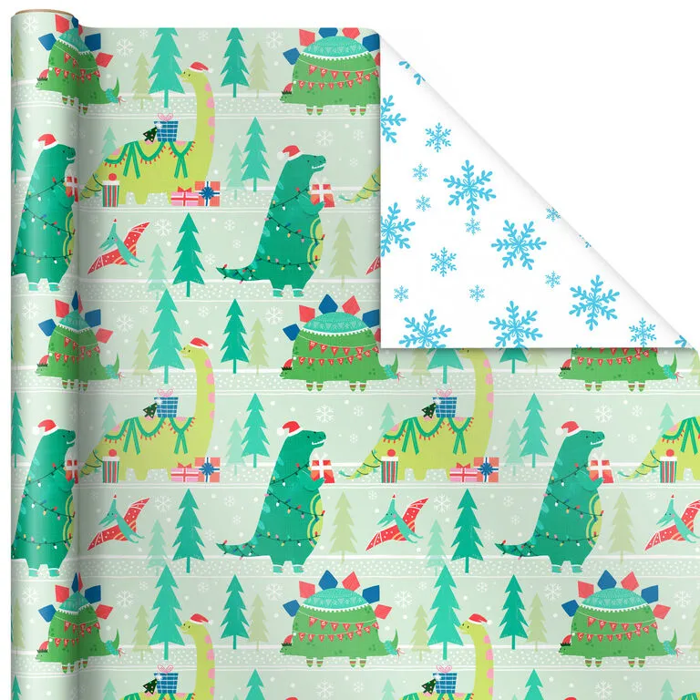 Hallmark Winter Friends 3-Pack Reversible Kids Christmas Wrapping Paper Assortment, 120 Sq. Ft. 4 Hallmark Winter Friends 3-Pack Reversible Kids Christmas Wrapping Paper Assortment, 120 Sq. Ft. - Image 4
