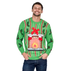 LED Fireplace Ugly Christmas Sweater -Hallmark Shop LEDFireplaceUglyChristmasSweater uglysweater044 21
