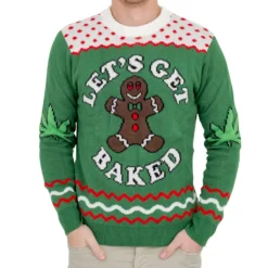 Let's Get Baked Happy Gingerbread Ugly Christmas Sweater 5 Let's Get Baked Happy Gingerbread Ugly Christmas Sweater -Hallmark Shop Let sGetBakedHappyGingerbreadUglyChristmasSweater uglysweater55 57