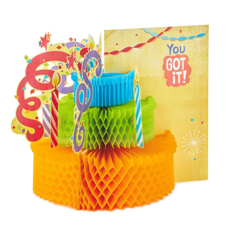Hallmark 16" Make A Fuss Cake Pop-Up Jumbo Birthday Card 2 Hallmark 16" Make A Fuss Cake Pop-Up Jumbo Birthday Card - Image 2