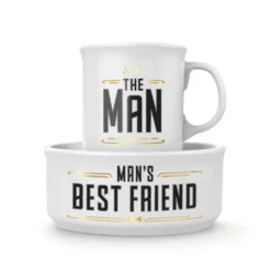 Genuine Fred Howligans Mug And Dog Bowl, Set Of 2