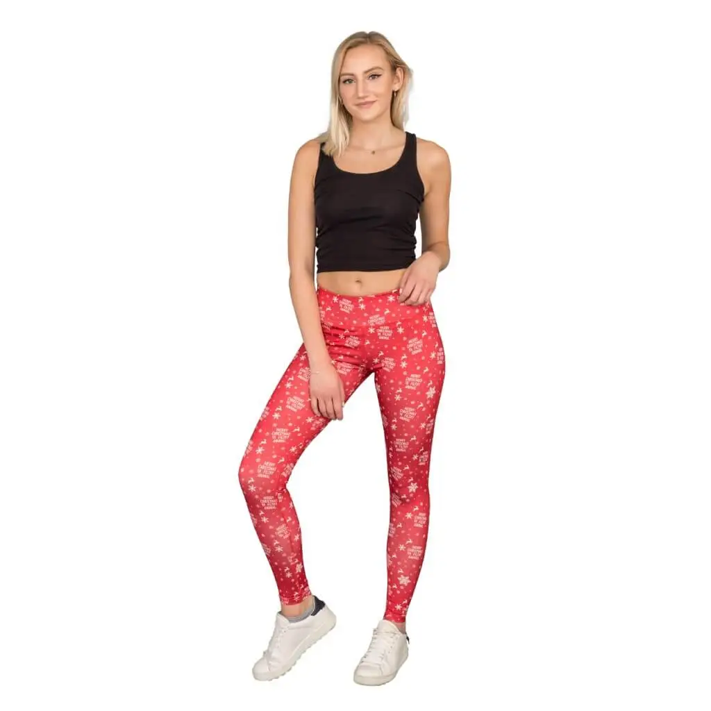 Merry Christmas Ya Filthy Animal Women's Leggings 4 Merry Christmas Ya Filthy Animal Women's Leggings - Image 4